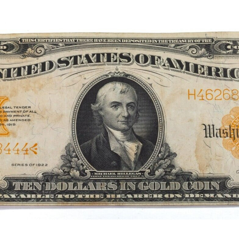 Series of 1922 $10 Gold Certificate in Very Fine VF Condition Fr #1173