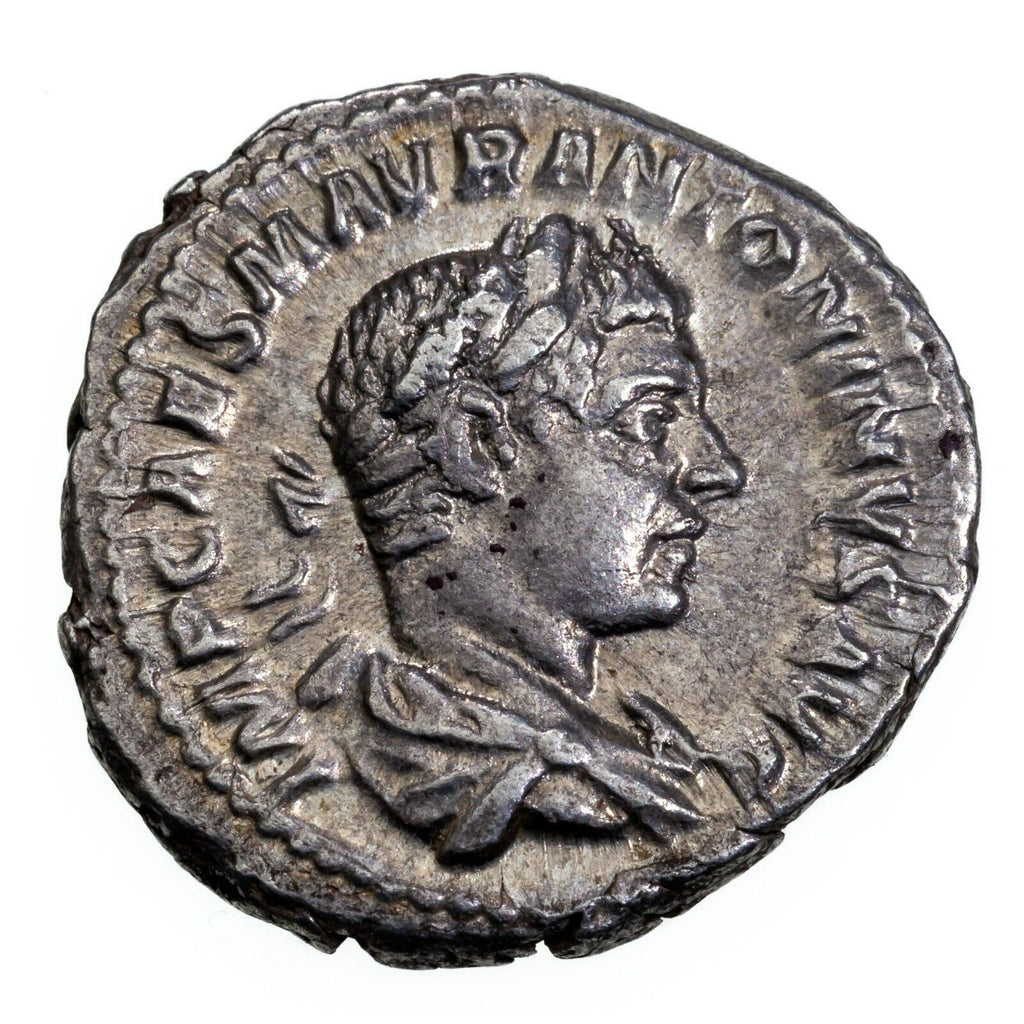 Roman Empire AR Denarius Elagabalus 218-222 A.D., XF Condition