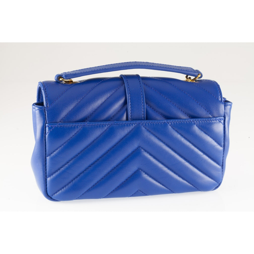Yves Saint Laurent YSL Bleu Majorelle Chevron Leather Purse Pouch/Card 399289