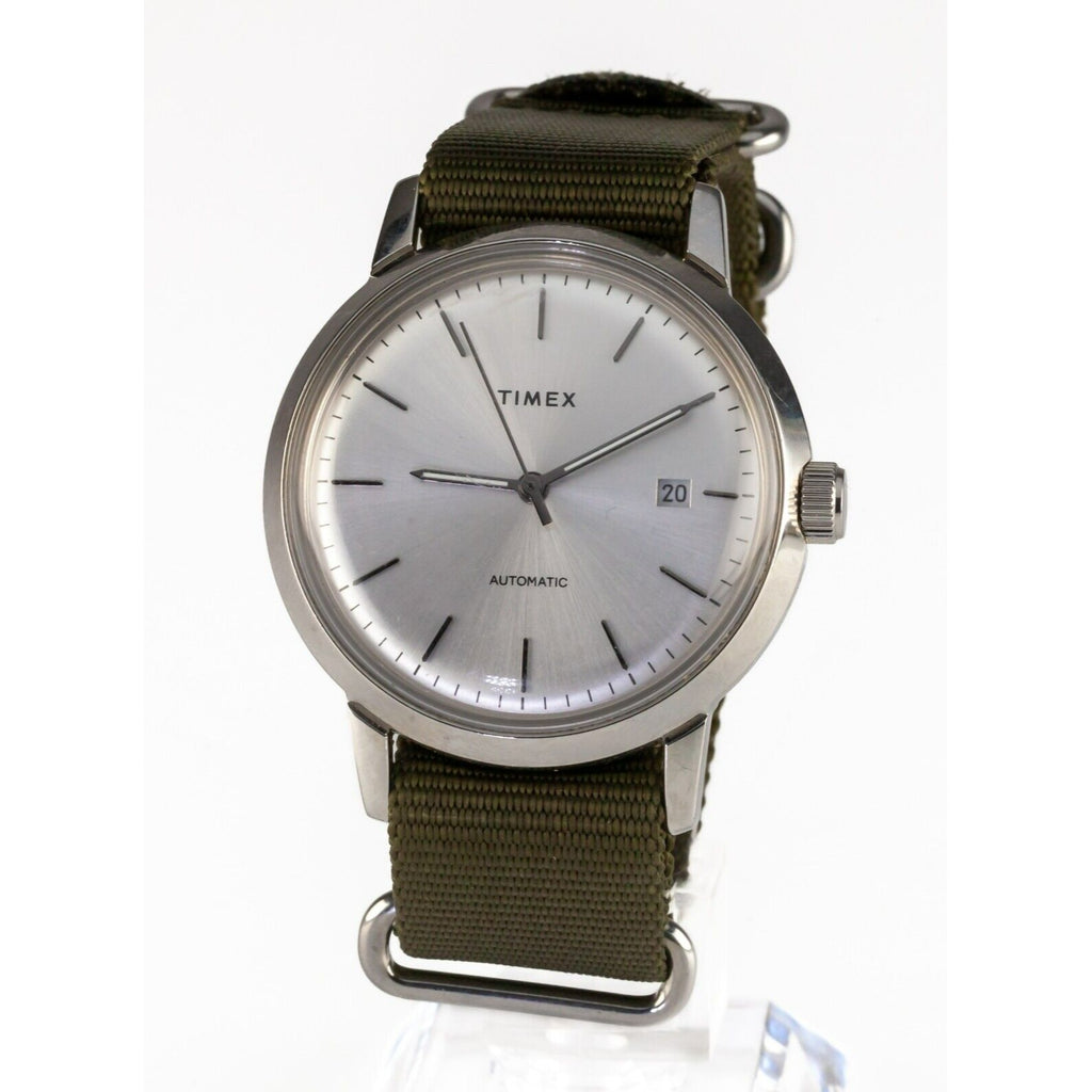 Timex Stainless Steel Automatic Men's Watch w/ Canvas Strap MV02N