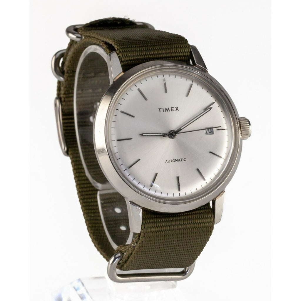 Timex Stainless Steel Automatic Men's Watch w/ Canvas Strap MV02N