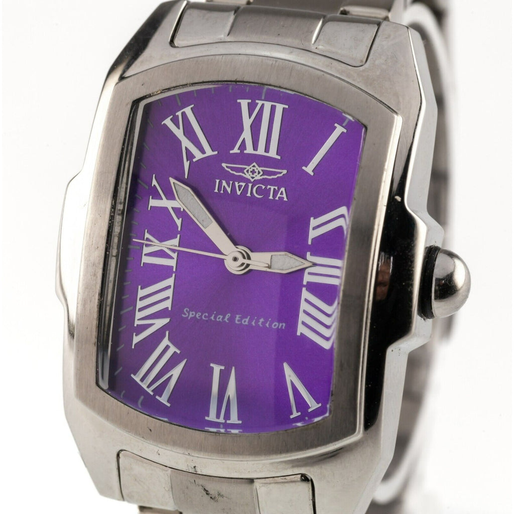 Invicta Women's Stainless Steel Lupah Limited Edition Purple Dial Quartz Watch