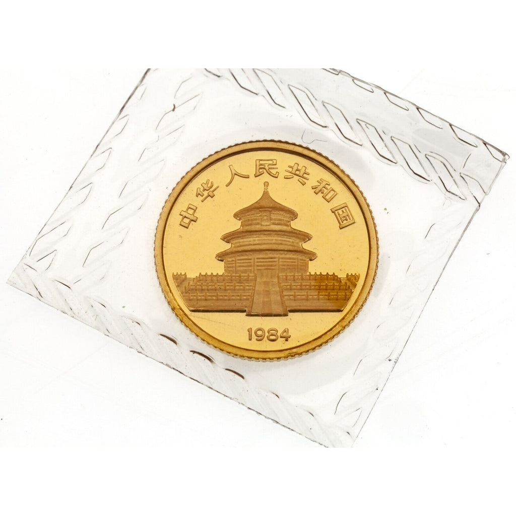 1984 1/20 Oz. .999 Gold Mint Sealed China Panda BU Condition
