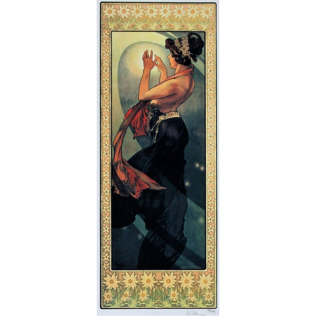 "The Pole Star" (1902), Alphonse Mucha Signed LE No. 42/475 Giclée Framed