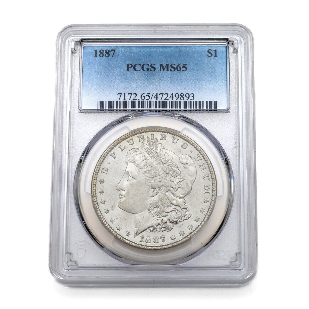 1887 $1 Silver Morgan Dollar Graded by PCGS as MS-65! Gorgeous Coin!