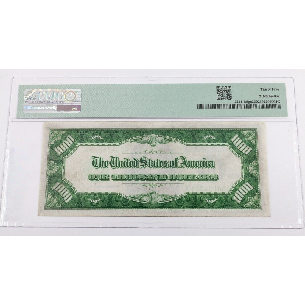 1934 $1000 Federal Reserve Note NY Fr #2211-Bdgs PMG Choice VF 35