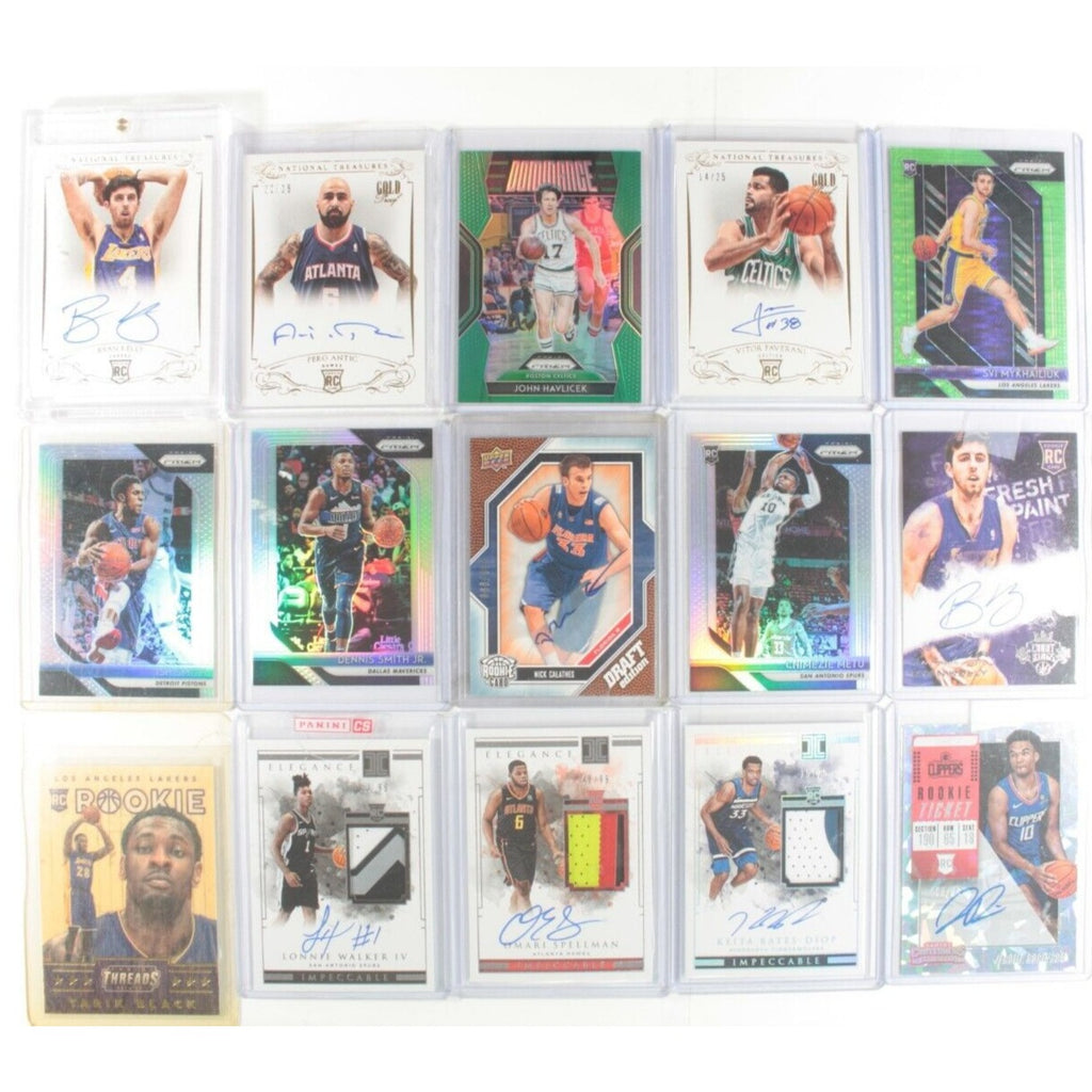 Lot Of 15 Ungraded Collectible NBA Basketball Cards