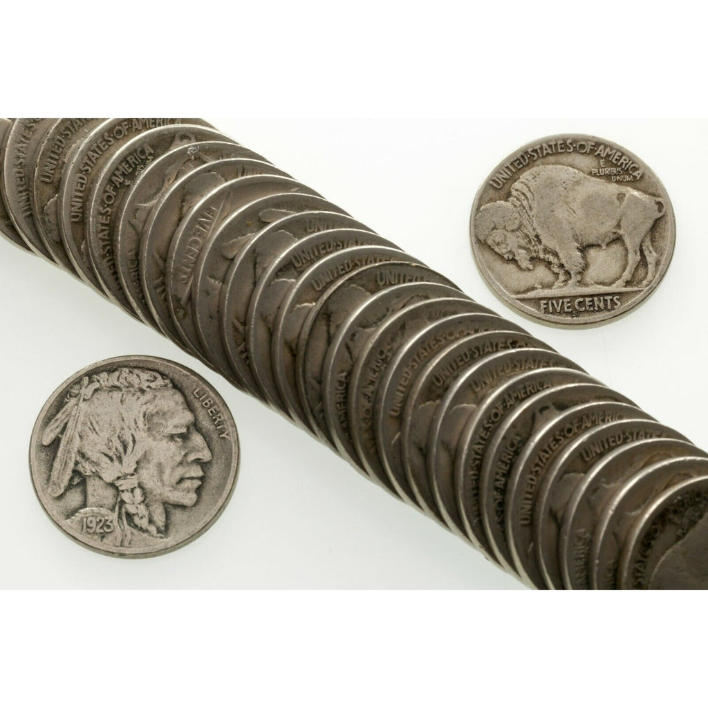 1923-S Buffalo Nickel Roll in Good to Fine Condition 40 Pieces