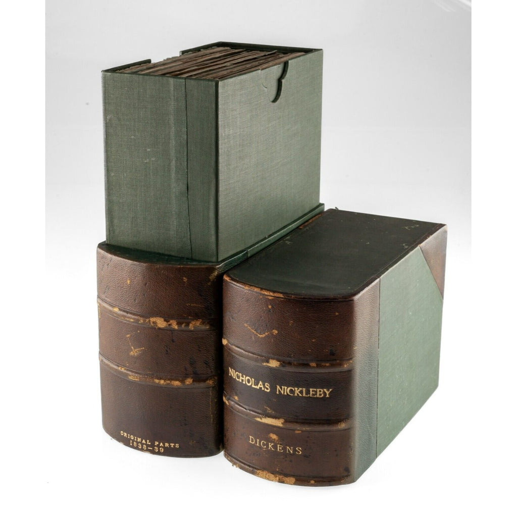 "Nicholas Nickleby" 1st Edition Charles Dickens Serialized 19 Volumes Great!