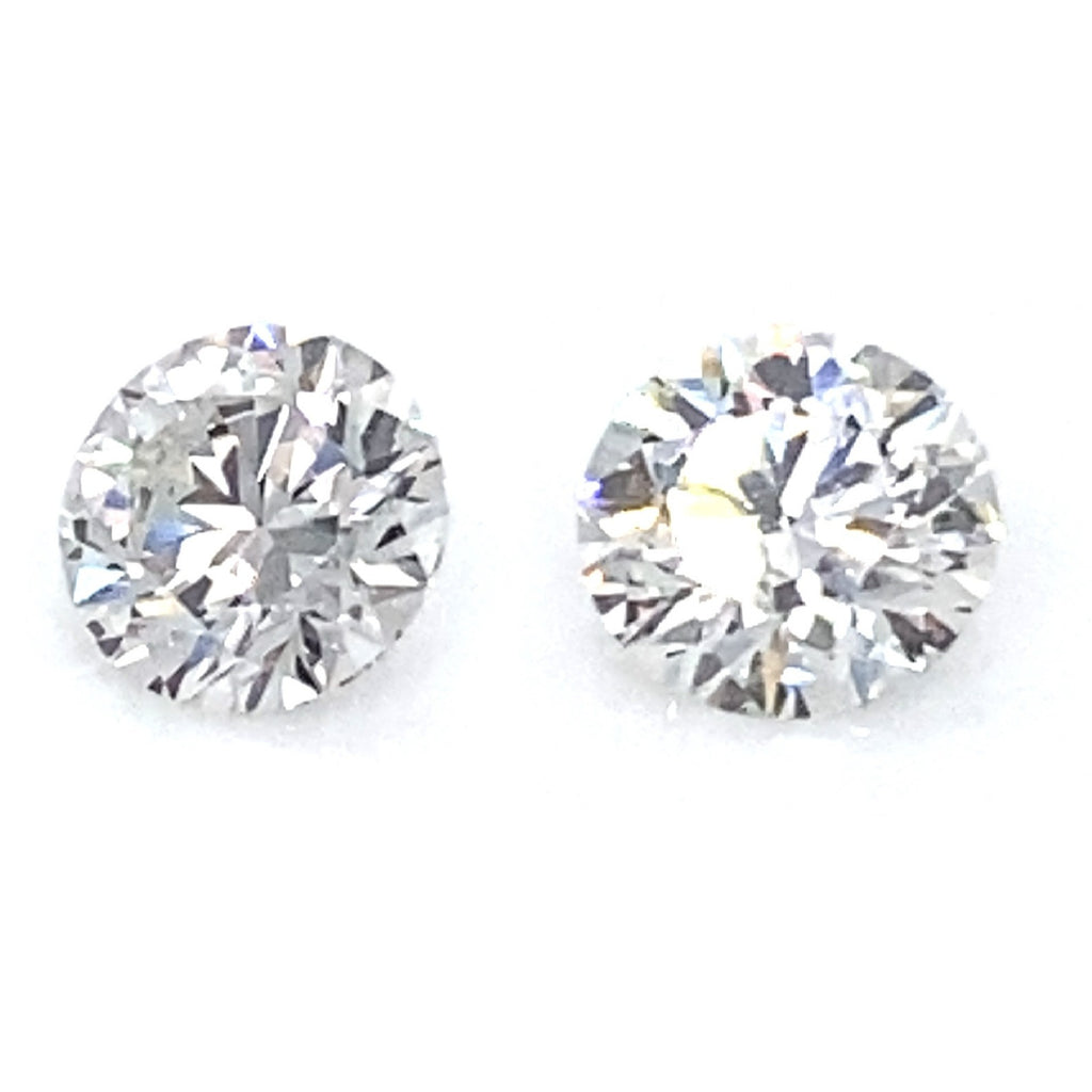 Lot of 2 CVD Lab Grown Round Cut Diamonds IGI Certified TCW = 2.19 Cts G VVS2