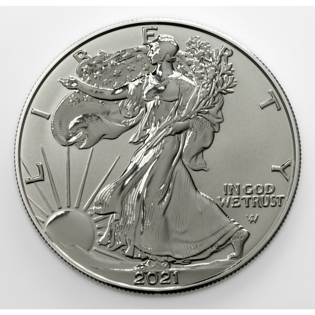 2021-W American Silver Eagle Reverse Proof Two-Coin Set w/ Box and CoA T1 and T2