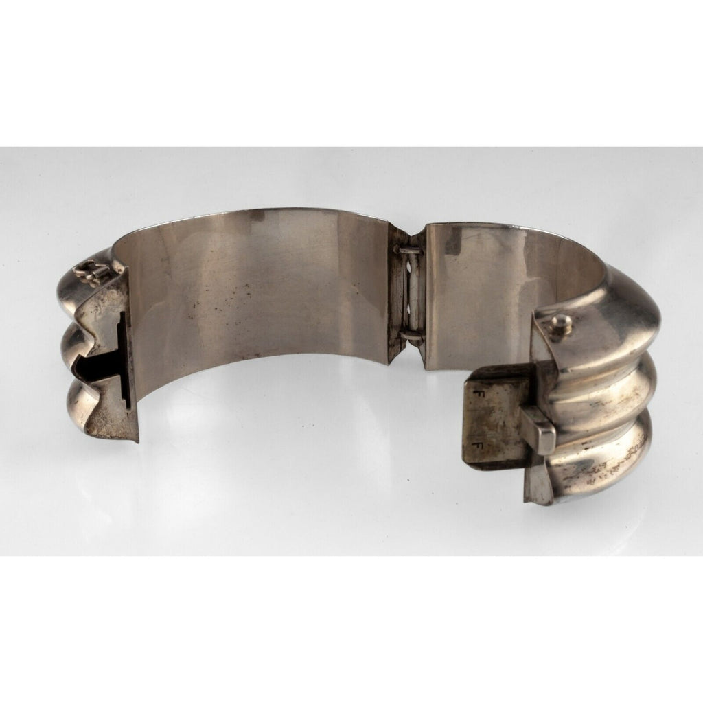 Bayanihan Modernist Sterling Silver Wide Bangle Bracelet 112 gr.