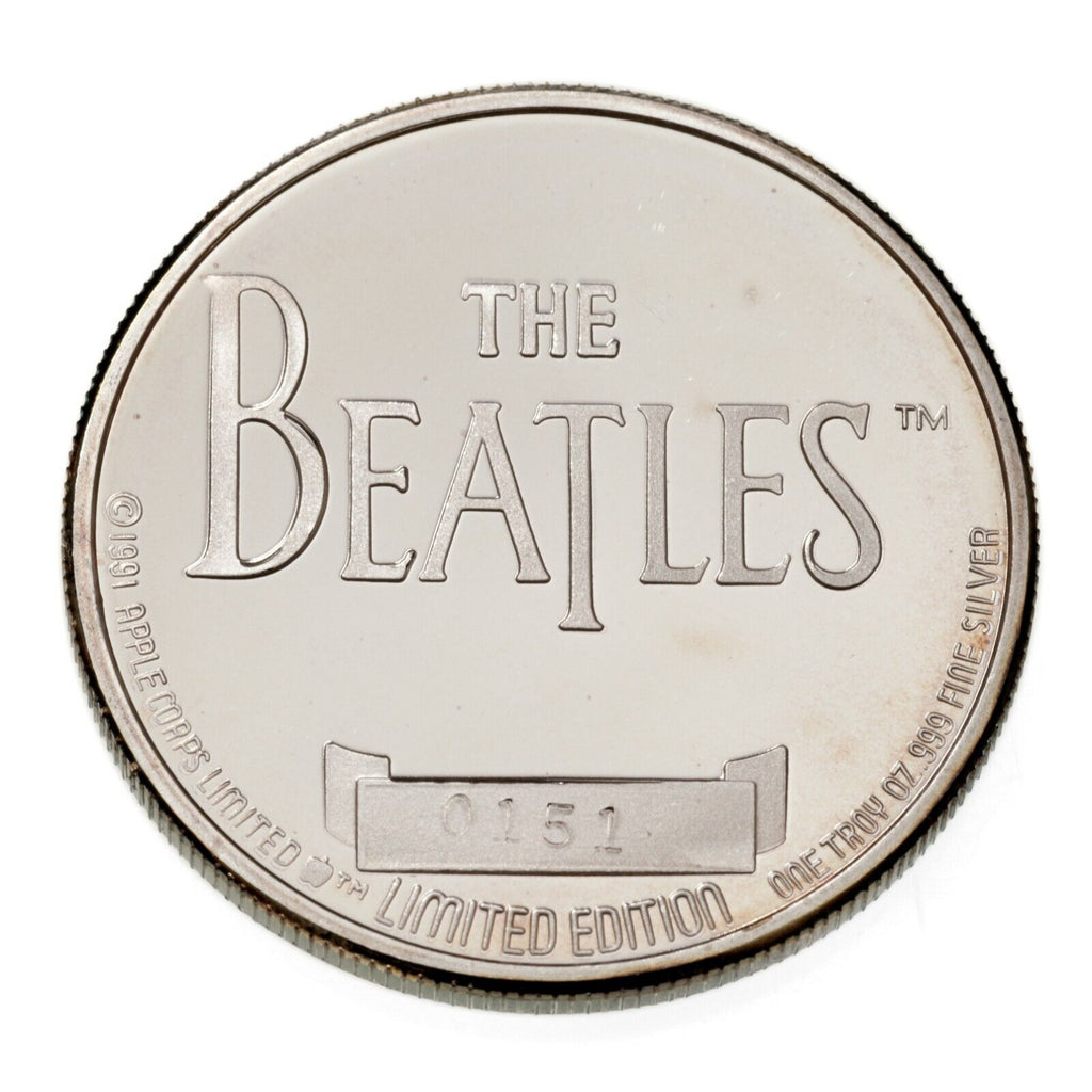 1991 The Beatles "A Hard Day's Night" 1 Oz. Silver Round w/ Box LE# 151