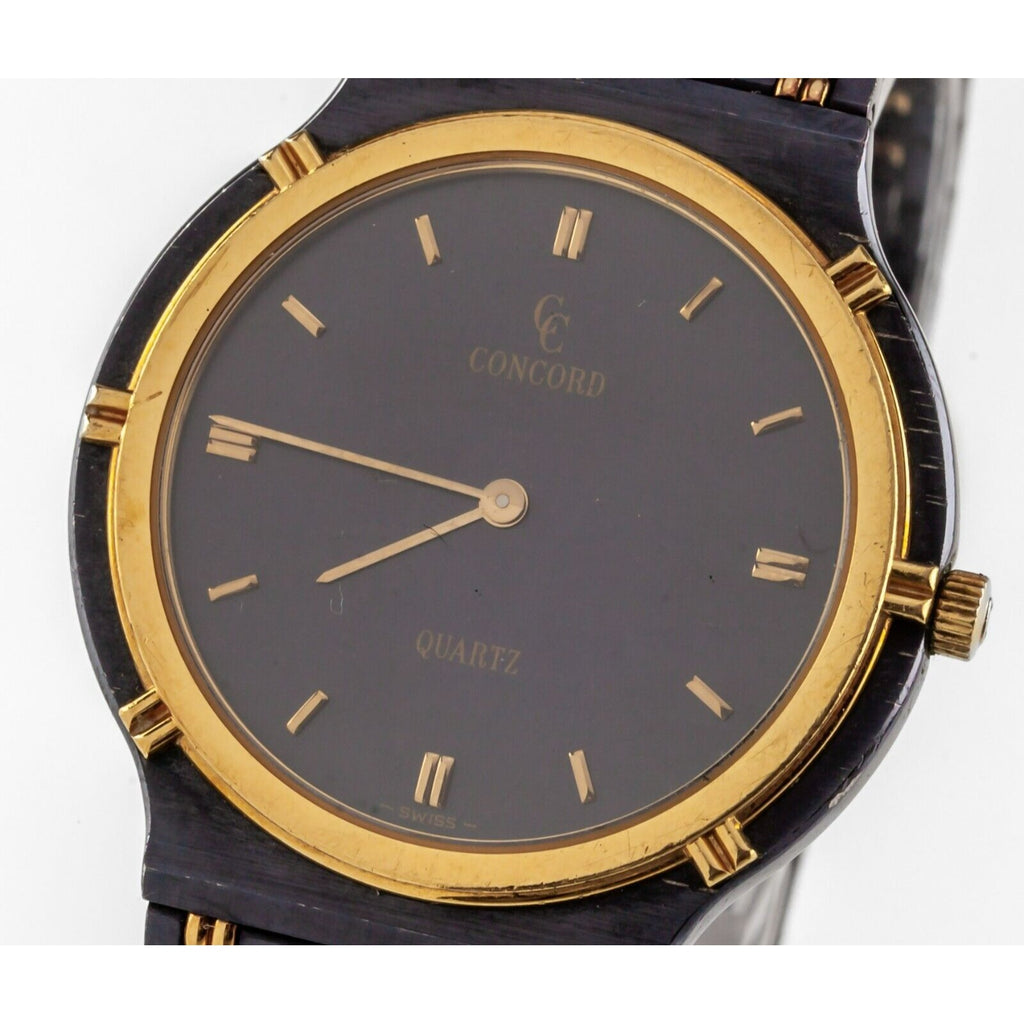 Concord La Costa Quartz Women's Watch Black Stainless Steel and Gold