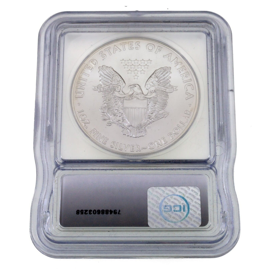 2014 $1 Silver American Eagle Graded by ICG as MS-70 FDOI Limited Edition