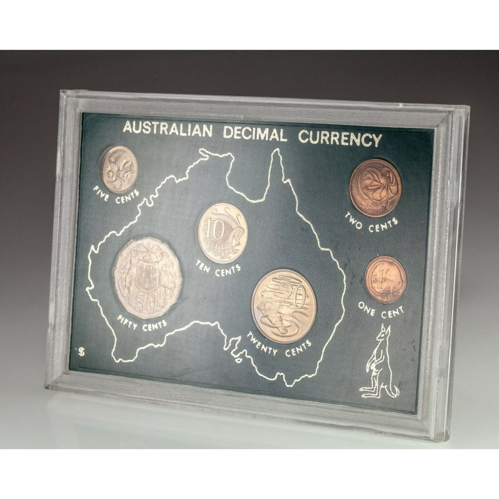 1972 Australia 6 Coin Unofficial Mint Set in Green Plastic Holder