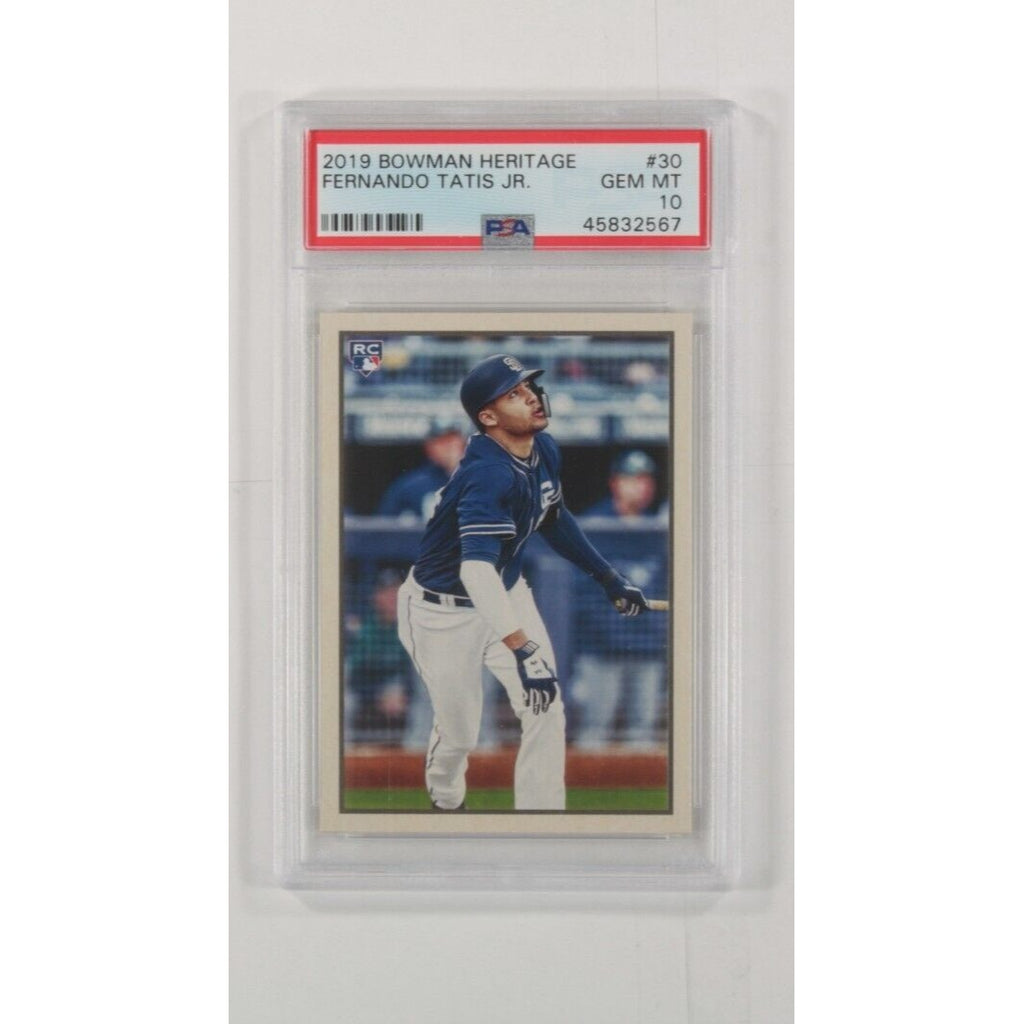 2019 Bowman Heritage Fernando Tatis Jr. PSA 10 Gem Mt Grade #30