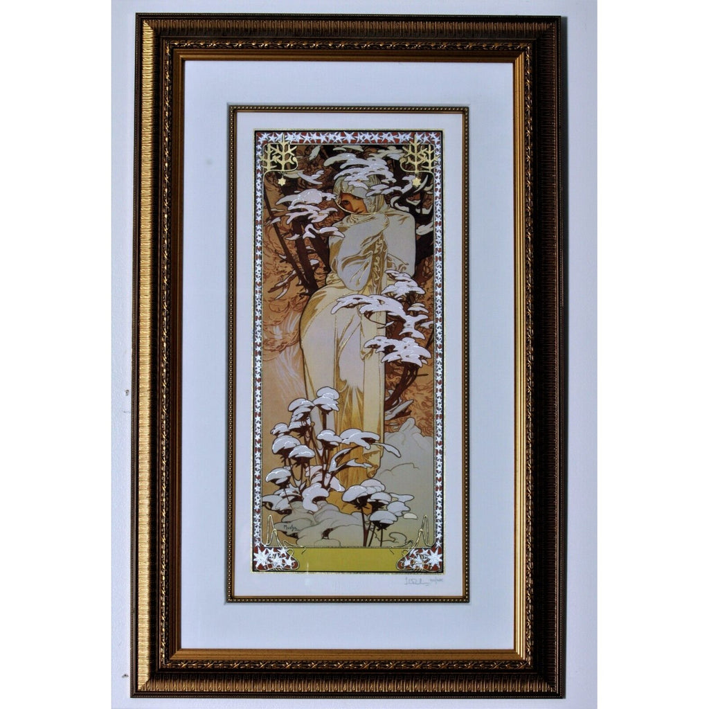 "The Seasons: Winter" (1900) by Alphonse Mucha Signed LE No. 134/475 Giclée