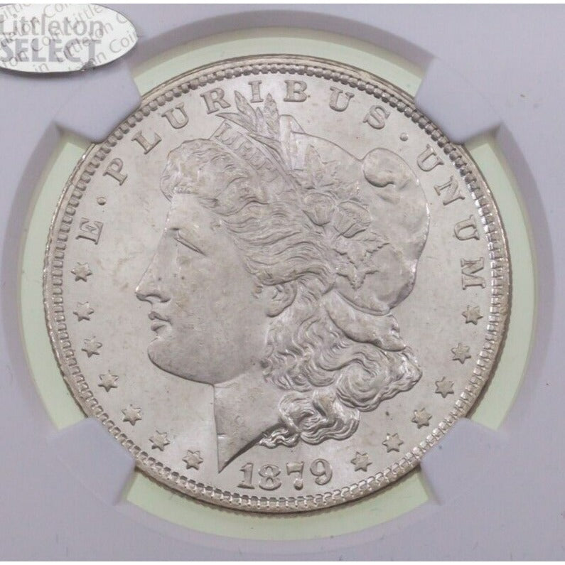 1879 $1 Silver Morgan Dollar Graded by NGC as MS-62