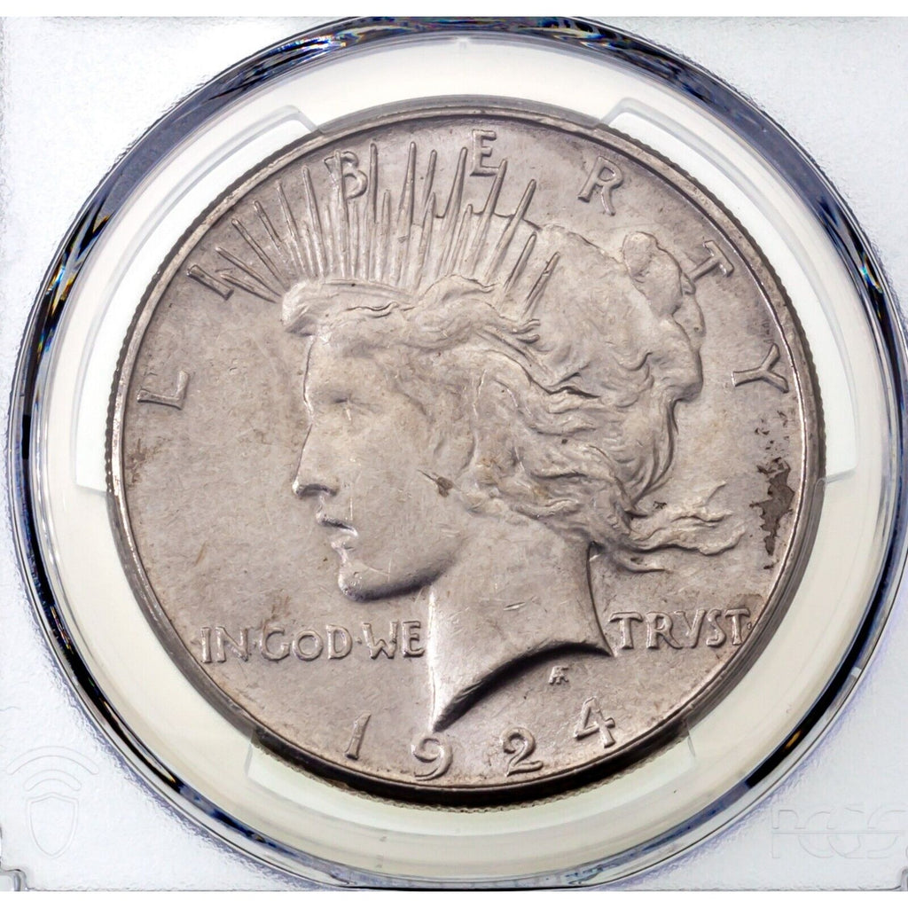 1924-S $1 Silver Peace Dollar Graded by PCGS as MS-62! Gorgeous Key Date