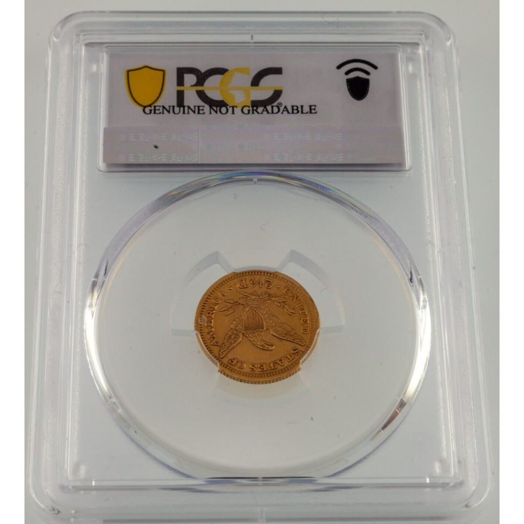 1901 Gold Liberty $2.50 Quarter Eagle Graded by PCGS as AU Details