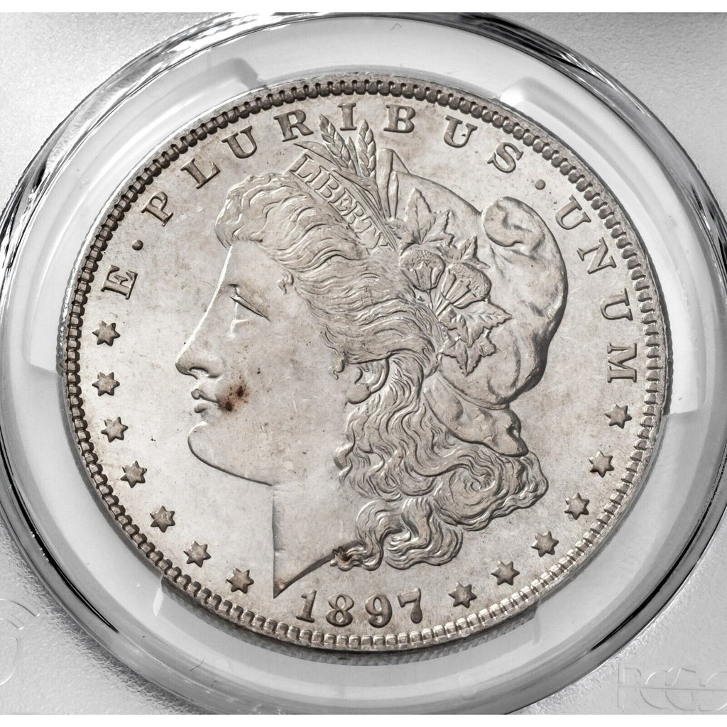 1897 $1 Morgan Dollar Graded By PCGS As MS64 Gorgeous Coin!