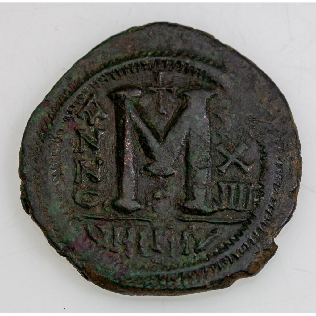 527-565 AD Byzantine Justinian I, Dated RY 13 (539-40 AD) AE Follis Fine+