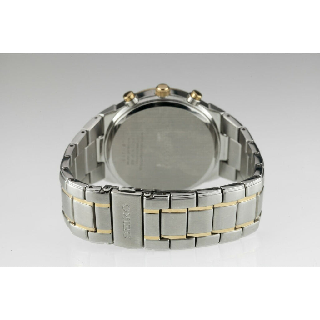 Seiko Solar Chronograph Men's SS Two-Tone Watch V175-0CX0