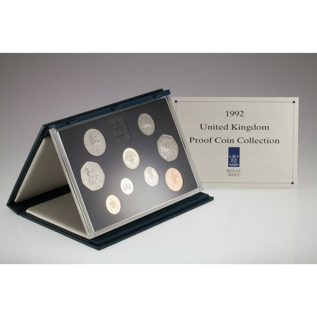 1984, 1987 & 1992 Great Britain Proof Set Collection w/ Original COA