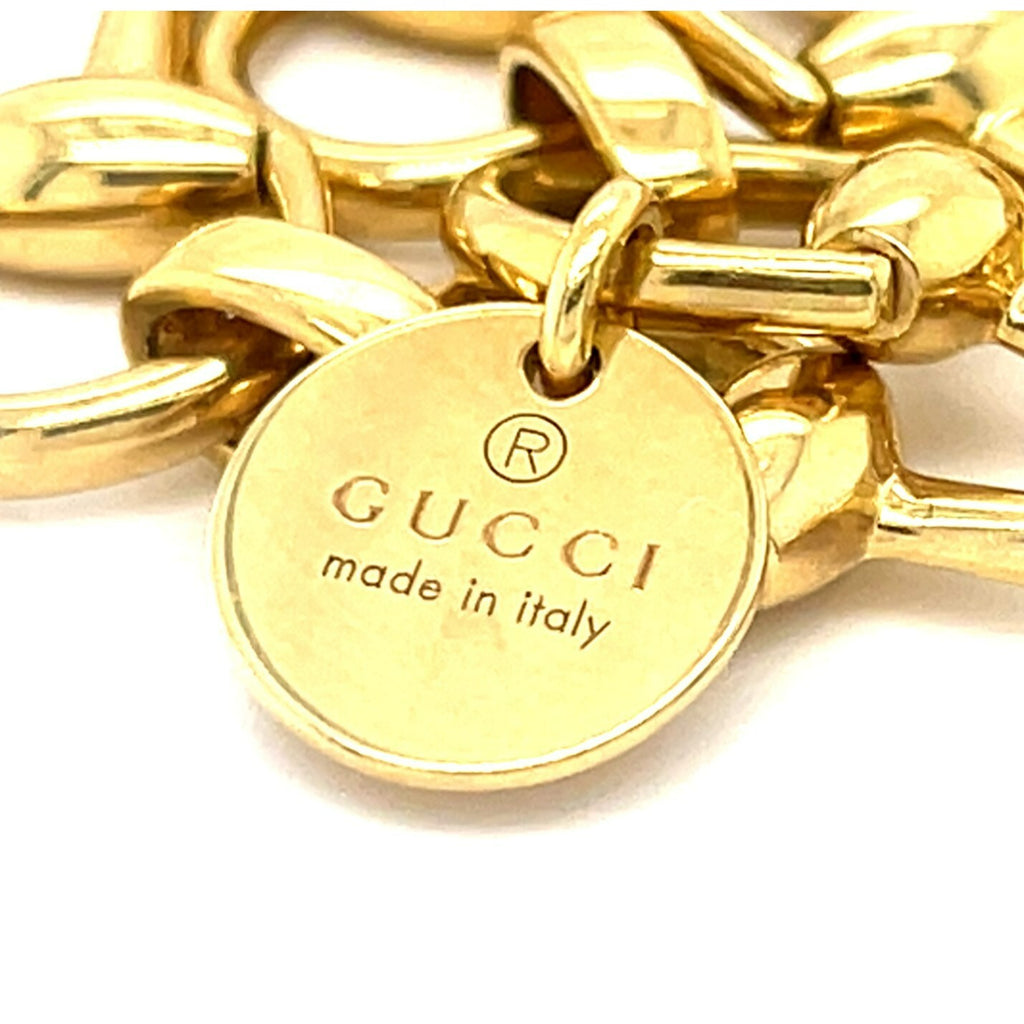 Gucci 18k Yellow Gold Horsebit Necklace 37.5" Gorgeous!