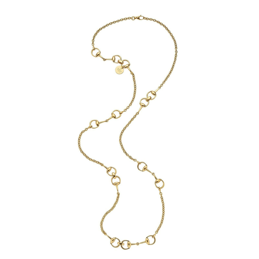 Gucci 18k Yellow Gold Horsebit Necklace 37.5" Gorgeous!