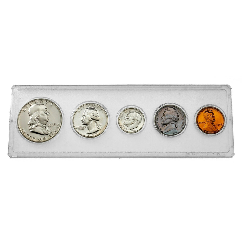 1953 US Proof Set in Gem Proof Condition, Clear Holder