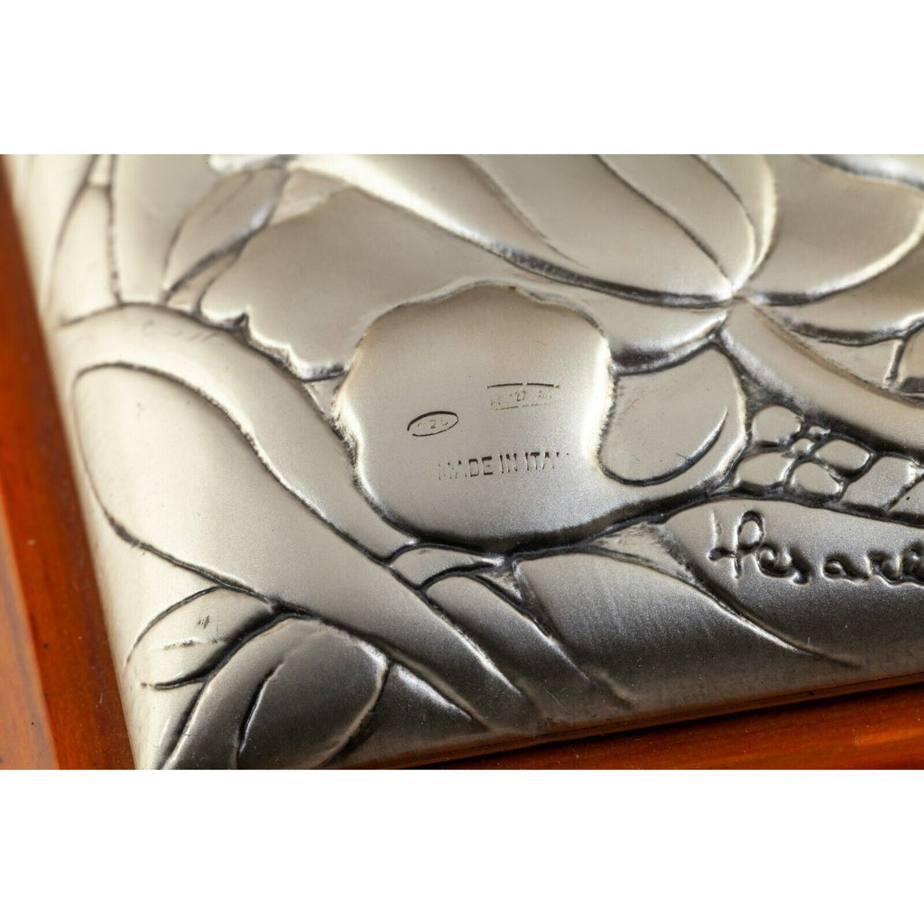 Leader Argenti Wood and Sterling Silver Inlay Trinket Box Luigi Pesaresi