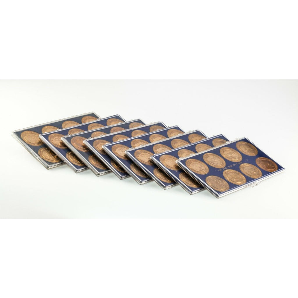 NASA Medals, APOLLO 7-14 Bronze medal EX LUNA SCIENTIA Sets totaling 63 medals