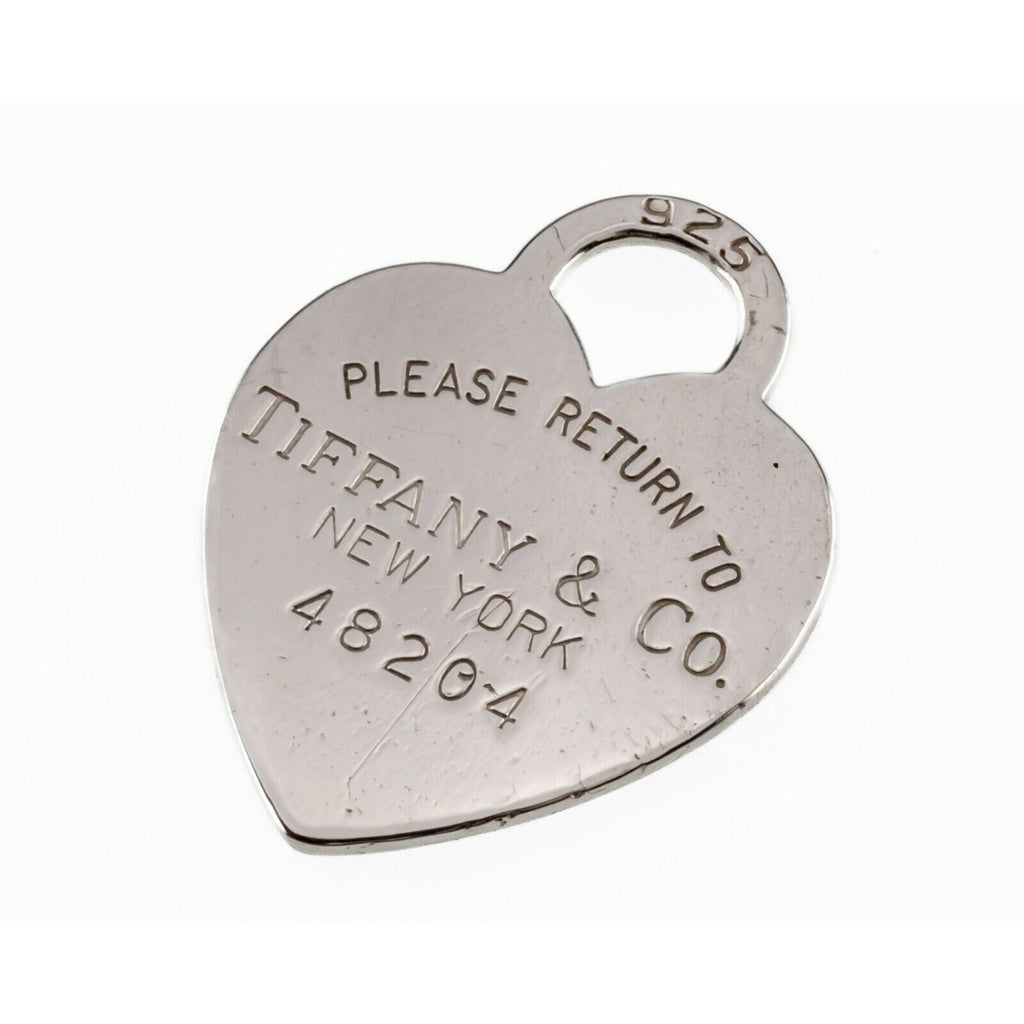 Tiffany & Co. Sterling Silver "Return to" Heart Tag Charm w/ Serial Number Nice!