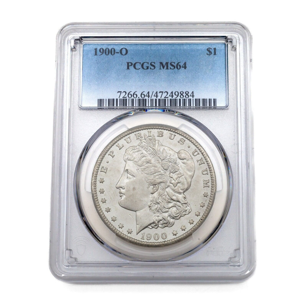 1900-O $1 Silver Morgan Dollar Graded by PCGS as MS-64! White Color!