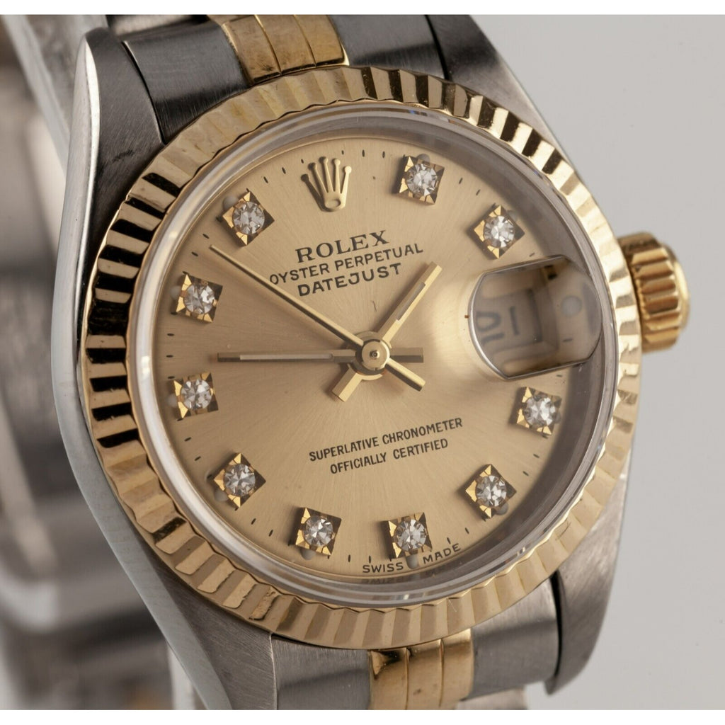 Rolex Women's Two-Tone Datejust w/ Diamond Dial Jubilee Band 69173