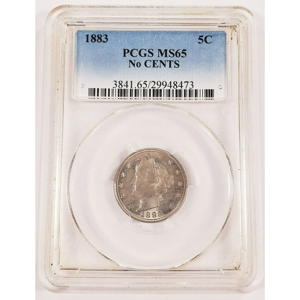 1883 5C Liberty Nickel NO CENTS Graded by PCGS as MS-65