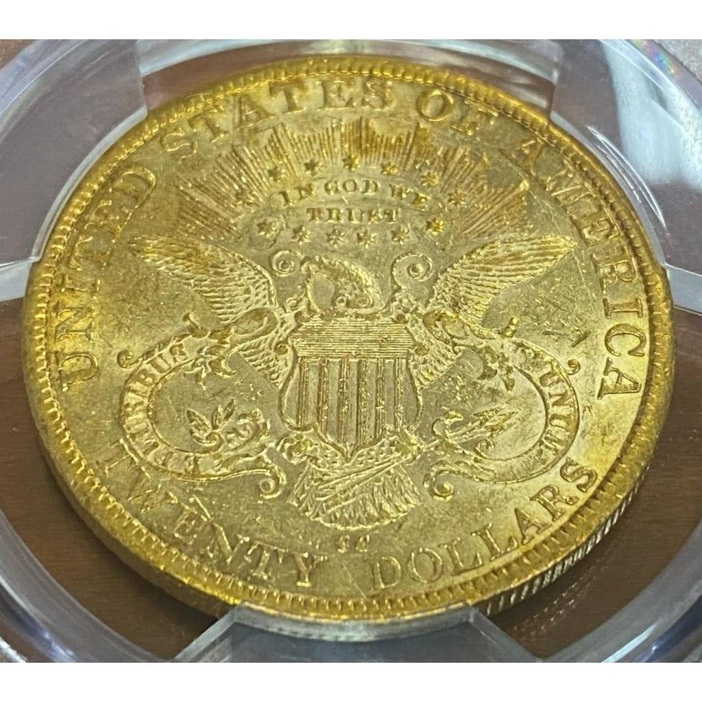 1883-CC $20 Gold Liberty Double Eagle Graded by PCGS as AU53 Gorgeous!