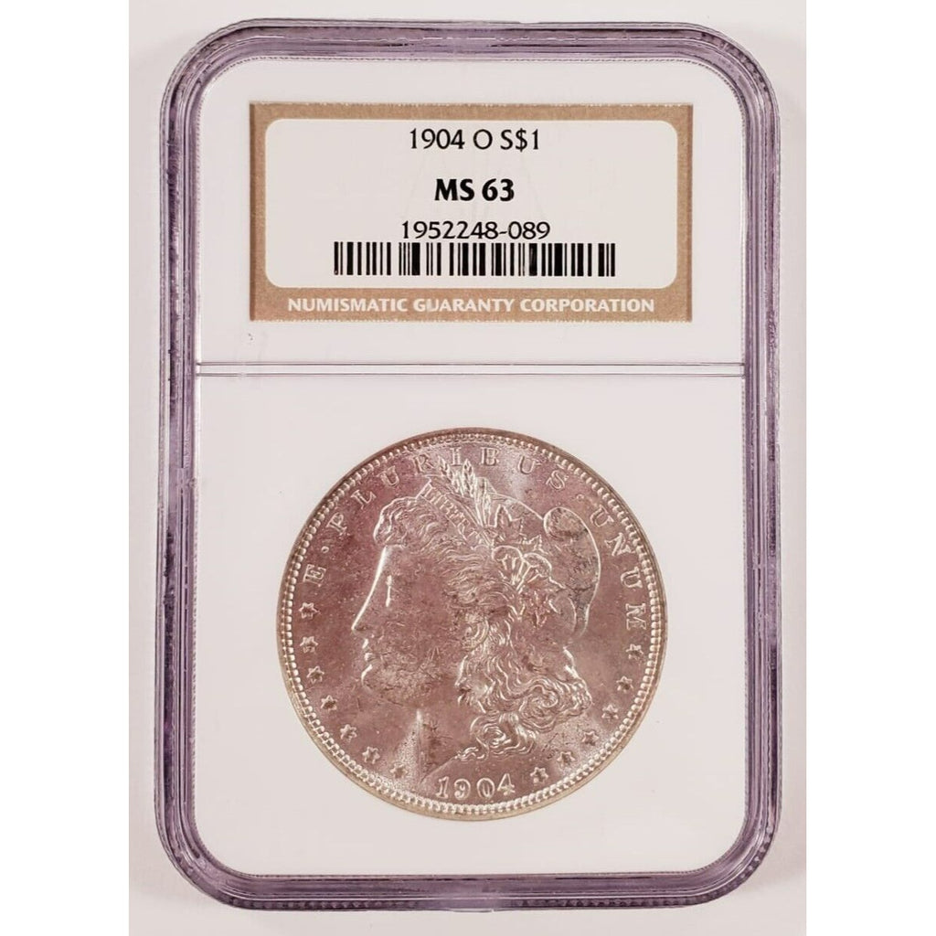 1904-O $1 Silver Morgan Dollar Graded by NGC as MS-63! Gorgeous Morgan!
