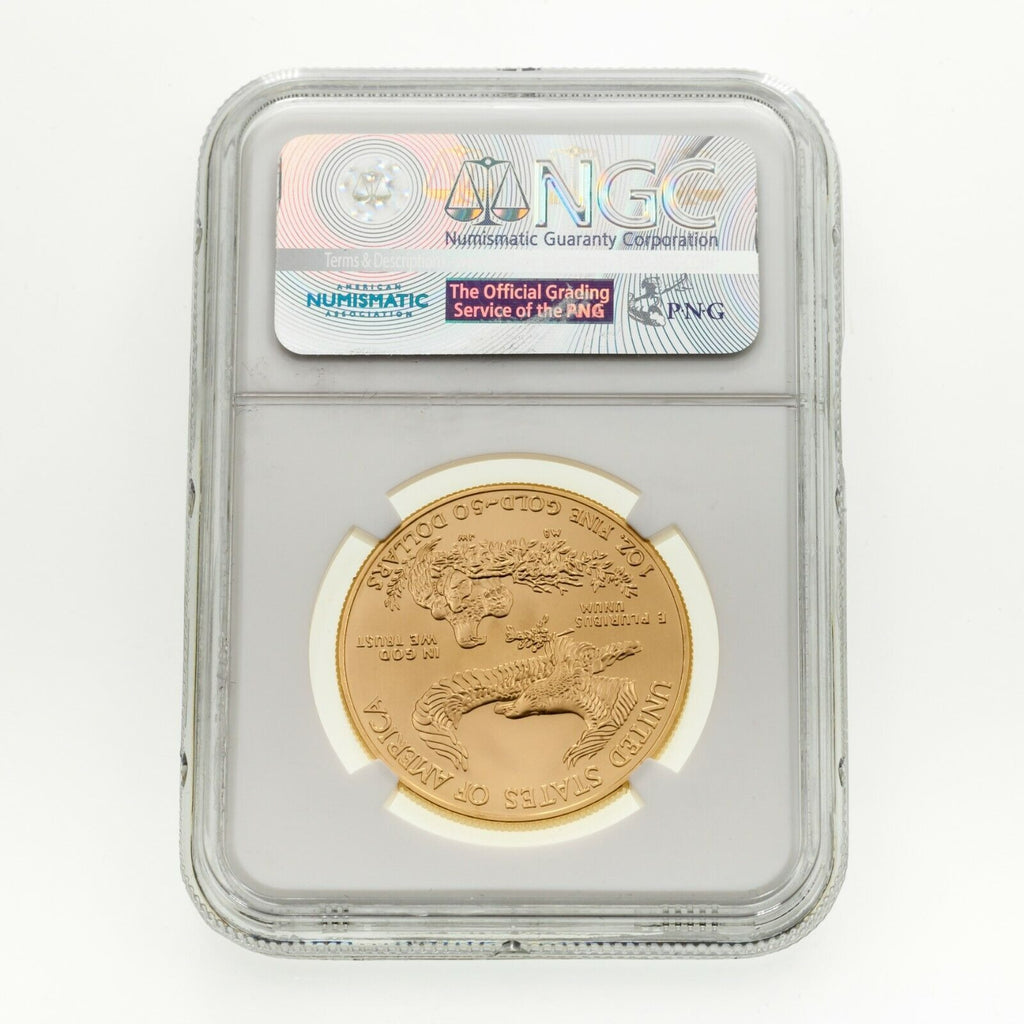 2016 G$50 Gold American Eagle Graded by NGC as MS70 ER Moy Signature 30th