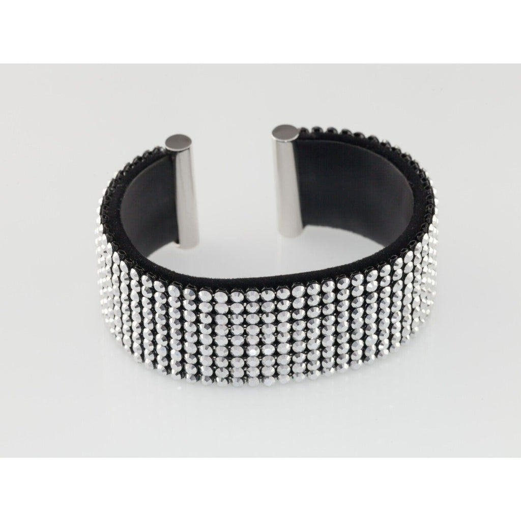 Daniel Swarovski Thin Rigid Cuff Crystal Bracelet w/ Original Box and Pouch