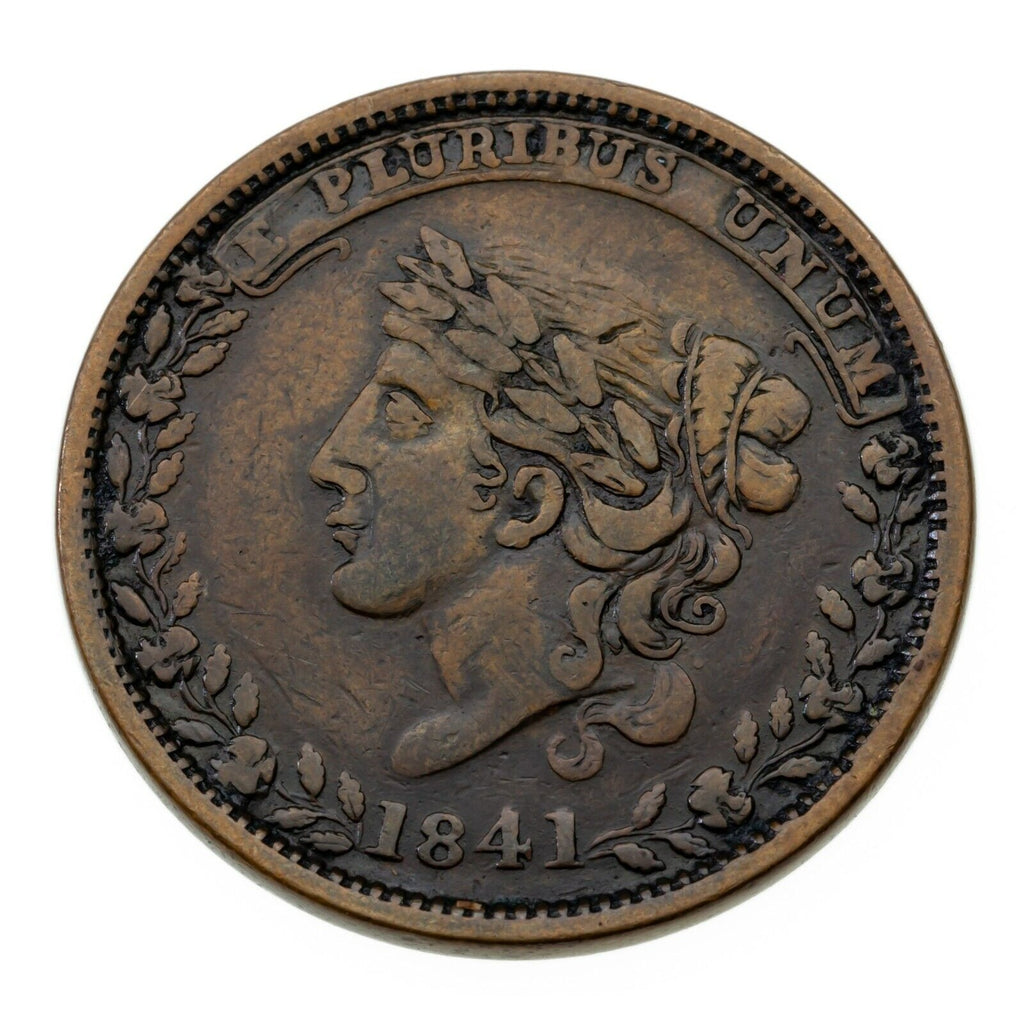 1841 Hard Times Token Not One Cent,  Millions For Defence, HT-58