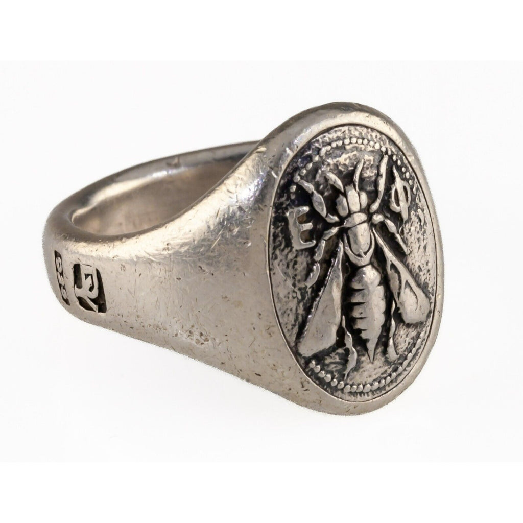 David Yurman Petrvs Bee Oval Signet Ring Size 8 Gorgeous!