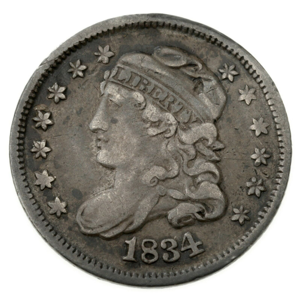 1834 Half Dime in Very Fine VF Condition, Nice Detail for Grade on Both Sides