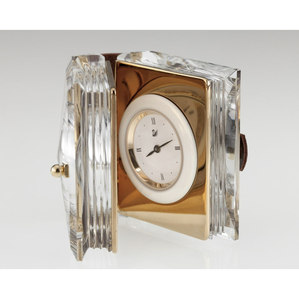 Swarovski Secrets Crystal Book Clock W/Box