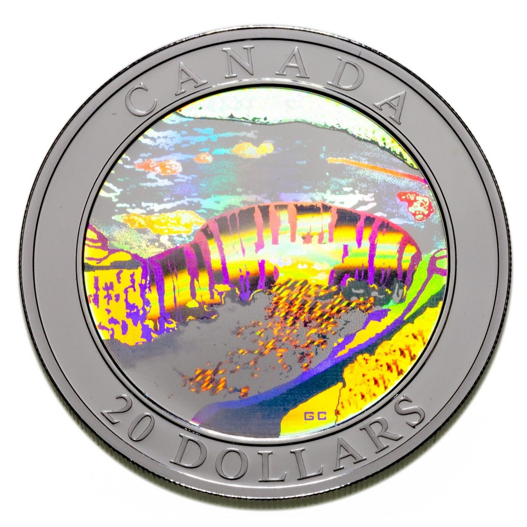 2003 Canada $10 Silver Holographic Niagara 1 Oz. w/ Box and CoA Natural Wonders