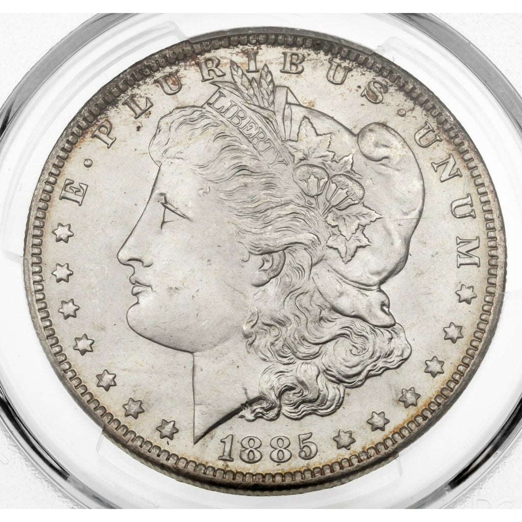 1885-O $1 Silver Morgan Dollar Graded by PCGS as MS-64