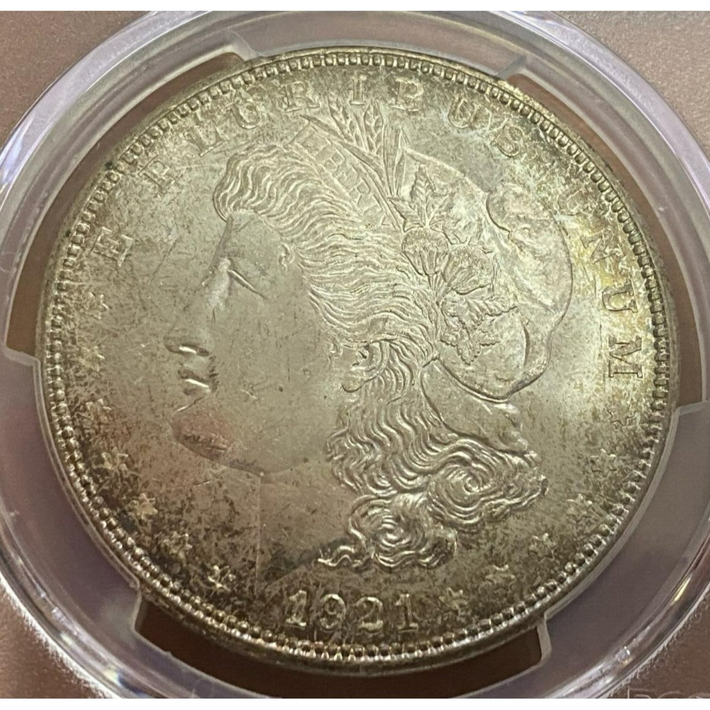 1921-D $1 Silver Morgan Dollar Graded by PCGS as MS-64