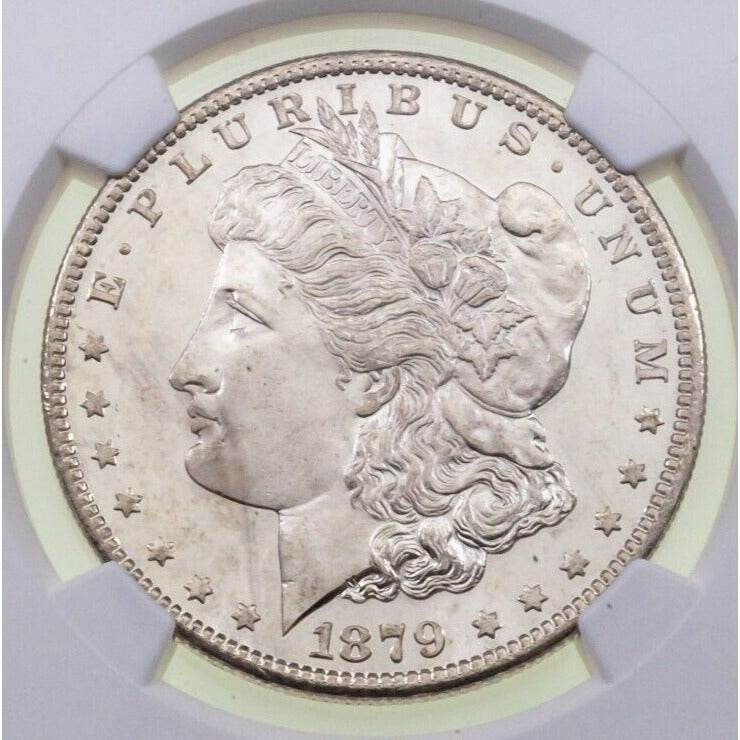 1879-S $1 Silver Morgan Dollar Graded by NGC as MS-63